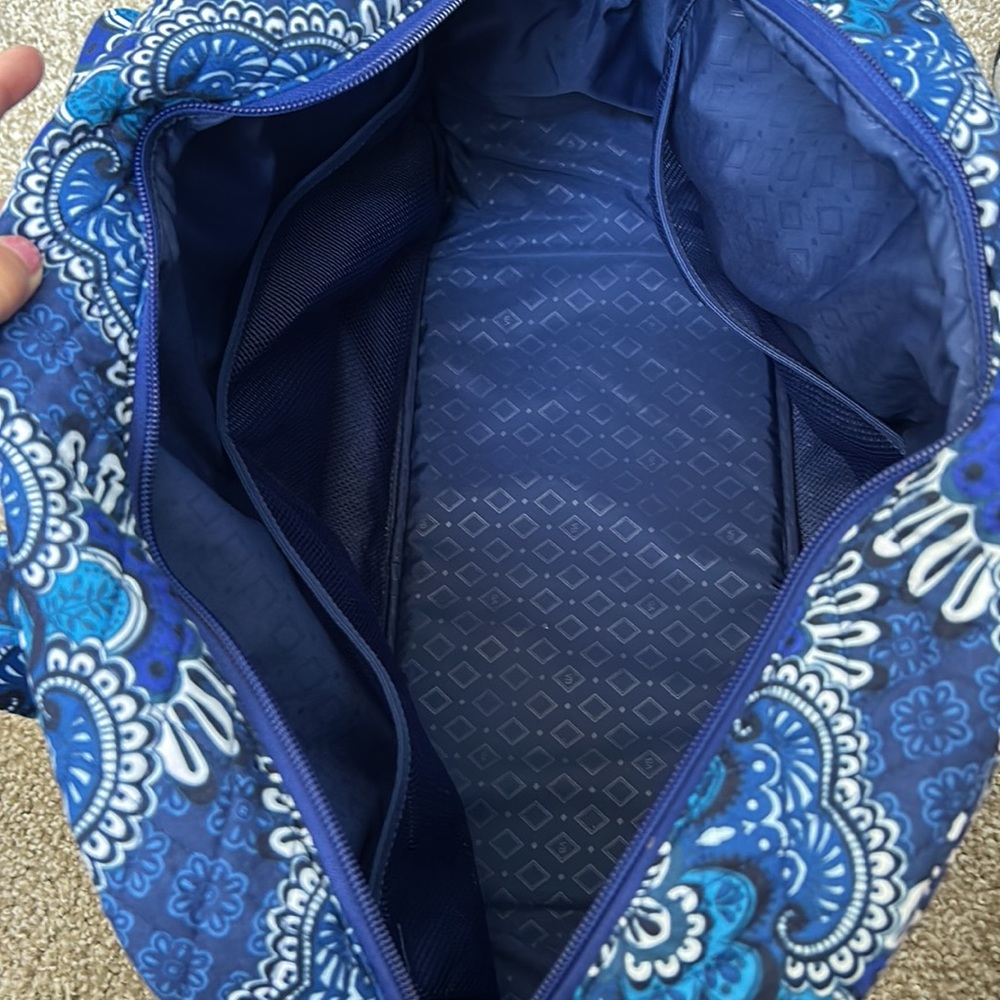 Vera Bradley Blue Floral Quilted Tote Bag - Picture 5 of 7